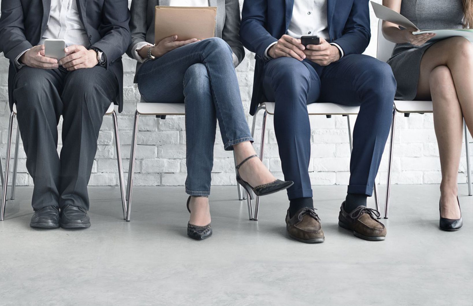 job seekers in waiting room