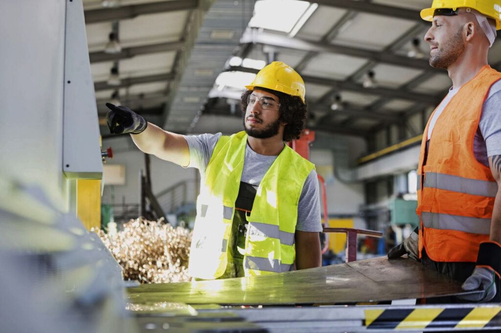 warehouse worker training new employee