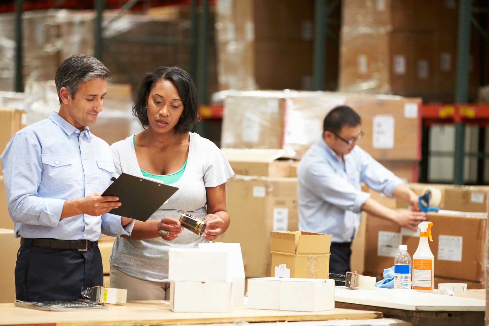 warehouse workers